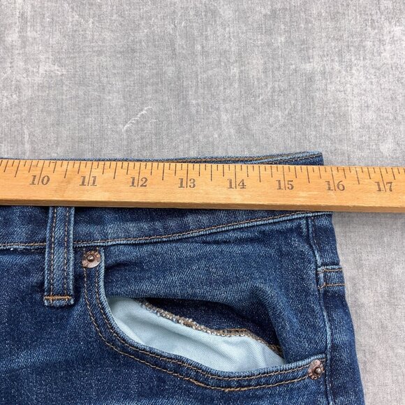 J Crew Jeans Women 30W x‎ 29L Blue Straight Leg Mid Rise Denim Stretch Cotton - Picture 3 of 12